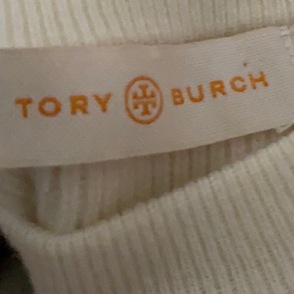 Tory Burch Ashley Ribbed Ruffle-Sleeve Sweater M - Picture 3 of 7